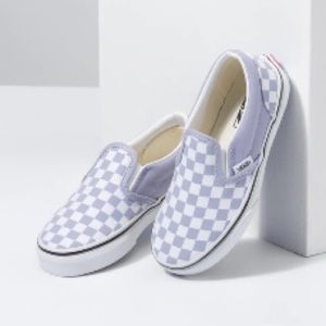 Vans women’s classic slip on color theory checkerboard